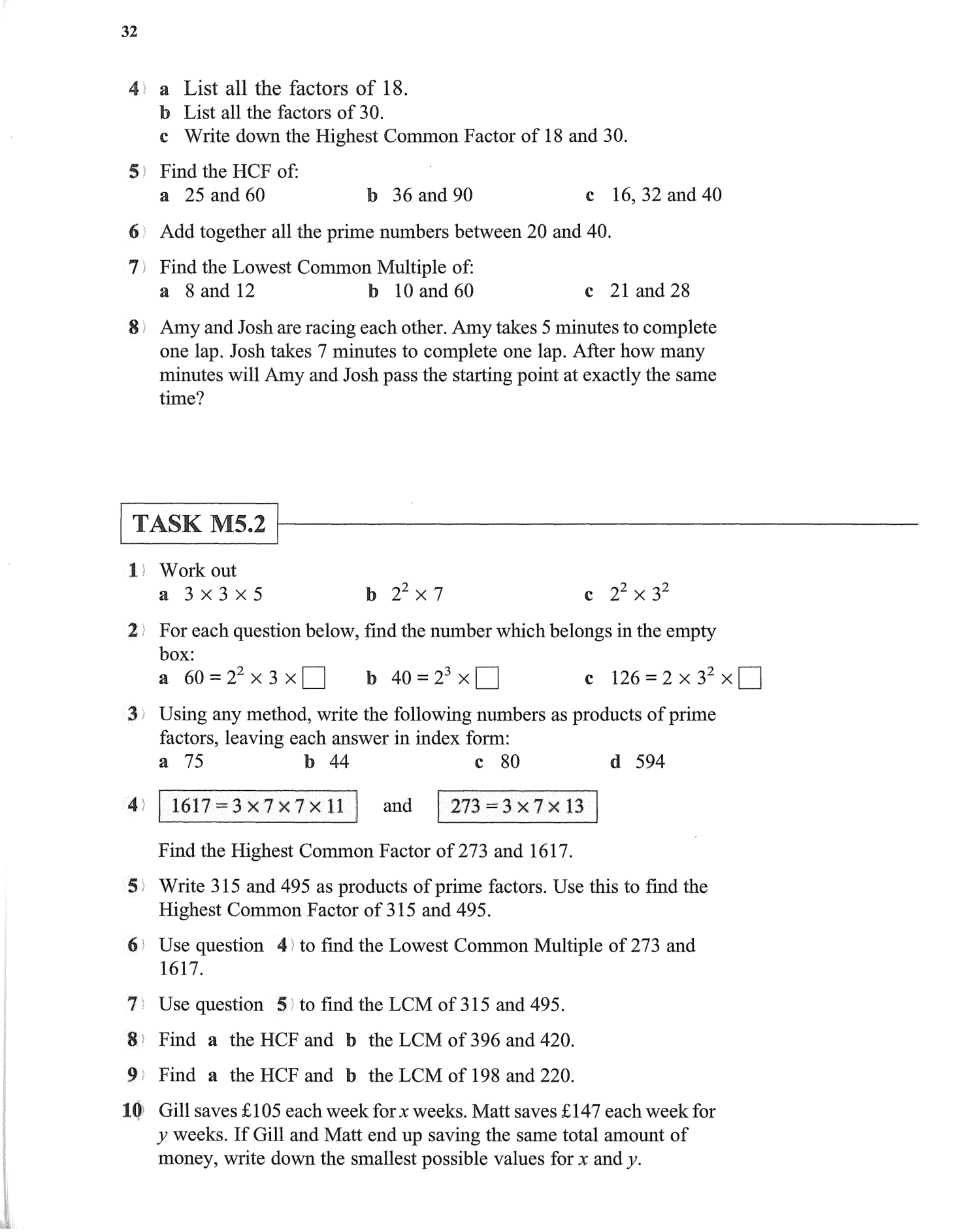 Essential Mathematics for GCSE - Higher - Homework Book